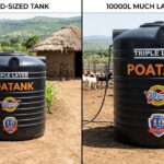 5000 litre and 10000 litre water tanks compared for household and farm use in Kenya