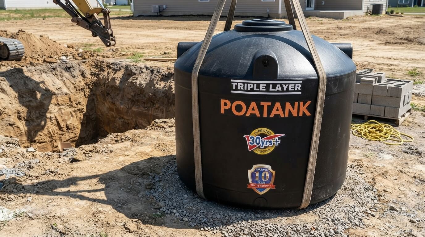 Poa BELL underground water tank shell before installation